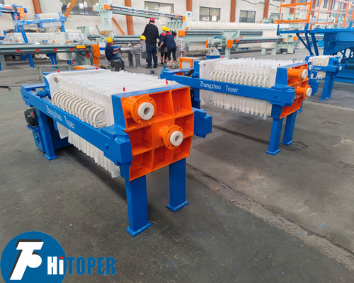6m2 Small Hydraulic Compress Industrial Filter Press, 450x450mm PP Chamber Plate Filtration Machine