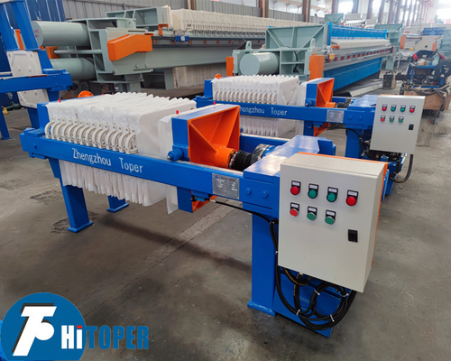 6m2 Small Hydraulic Compress Industrial Filter Press, 450x450mm PP Chamber Plate Filtration Machine