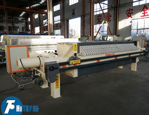 PLC Controlled Automatic Membrane Filter Press , Wastewater Treatment Filter Press Unit