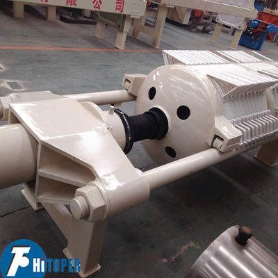 Máy ép lọc khung bản tròn với khung bản PP gia cố và hệ thống ép thủy lực để tách bùn công nghiệp